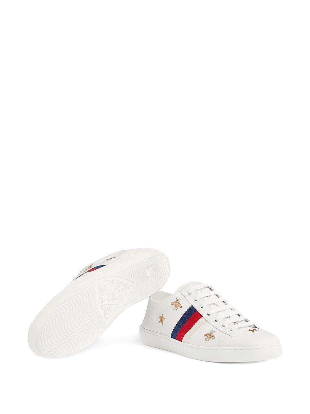 gucci bee trainers white