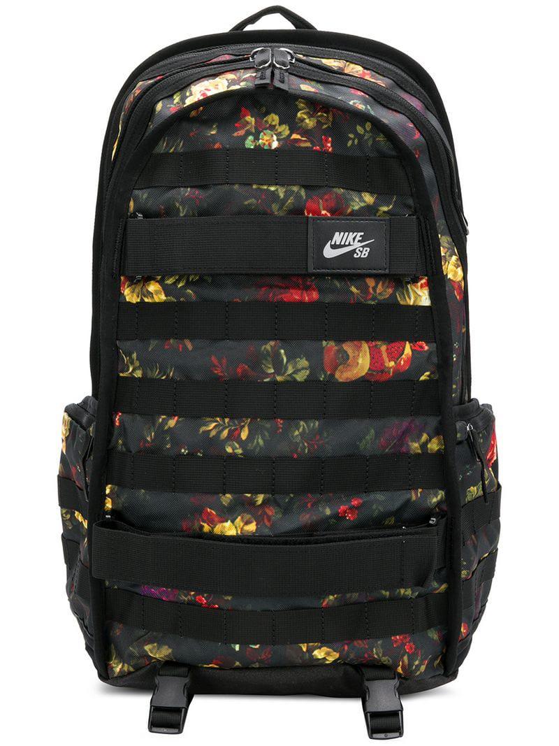 Nike Floral Print Backpack In Black For Men Lyst