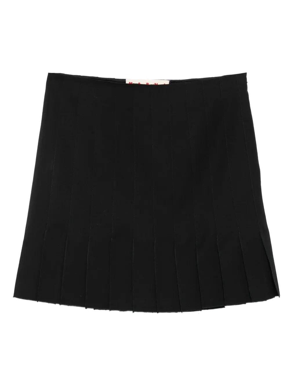 スカート Marni Pleated Virgin Wool Skirt MARNI Pleated wool mini skirt | NET-A-PORTER