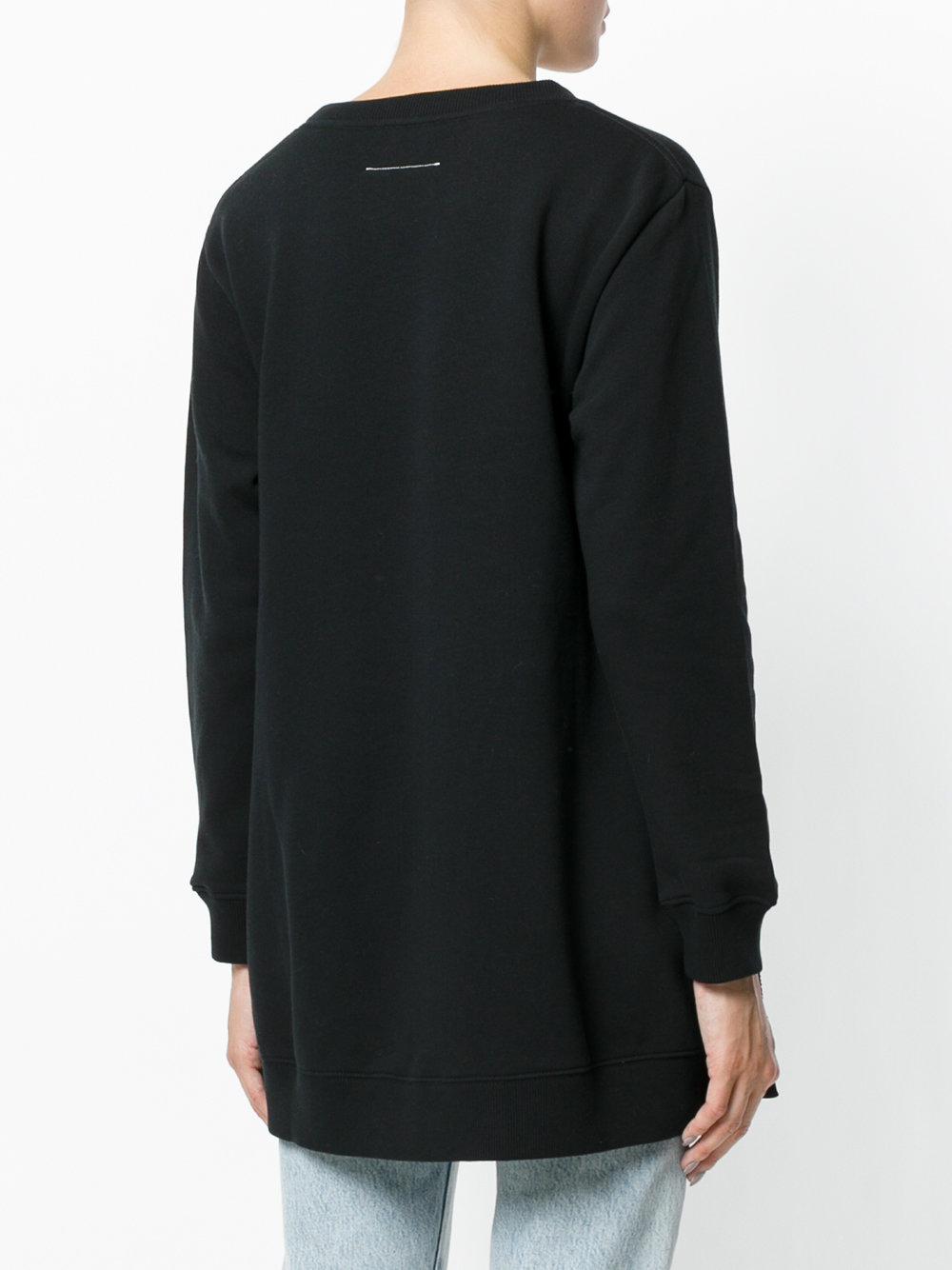 Lyst - Mm6 By Maison Martin Margiela Oversized Sweater in Black