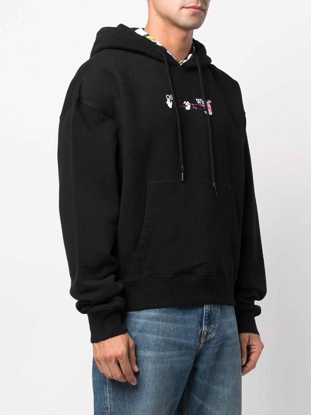 Off-White c/o Virgil Abloh Acrylic Arrows Print Hoodie in Black