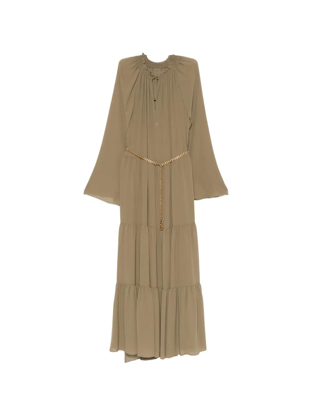 maxi michael kors dress Michael Kors Women's Tiered Maxi Dress - Pink - Size L