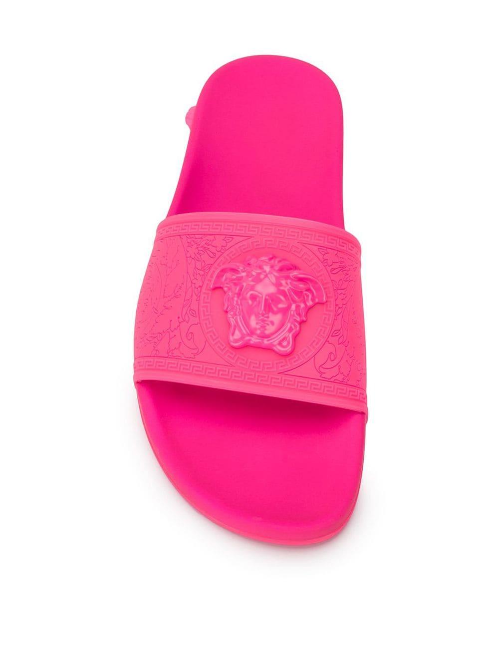 Versace Baroque Medusa Slide in Pink | Lyst