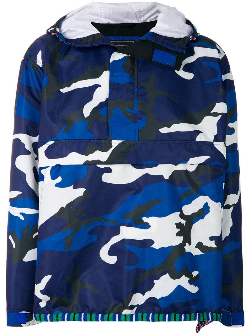 Tommy Hilfiger Camo Windbreaker in Blue for Men | Lyst