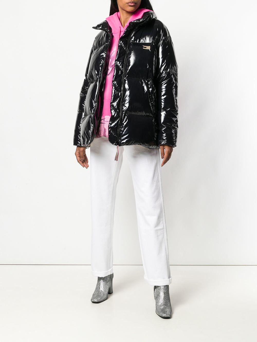 Tommy Hilfiger Tommy Icons Puffer Jacket in Black | Lyst Canada