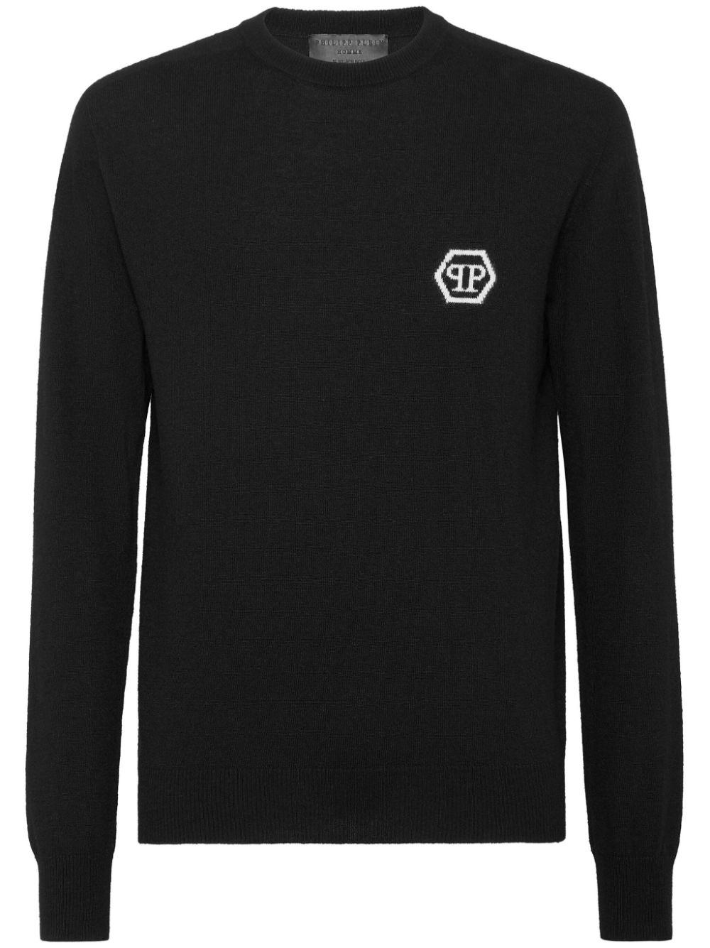 Philipp Plein メンズ ブラック Hexagon セーター セーター & ニット