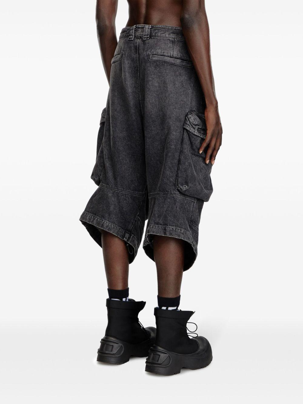 DIESEL メンズ グレー D-arne カーゴショーツ ハーフパンツ