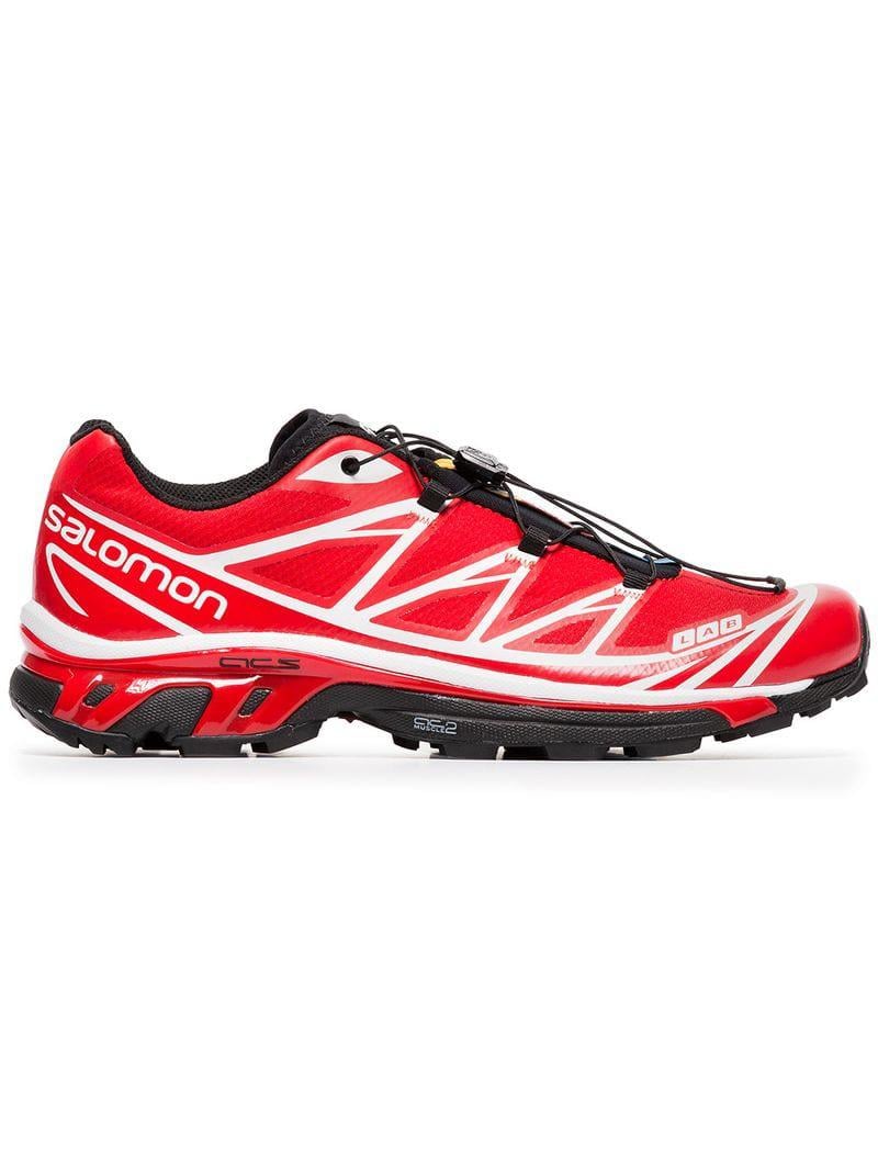 Salomon Lab Red And White Xt-6 Adv Sneakers for Men | Lyst