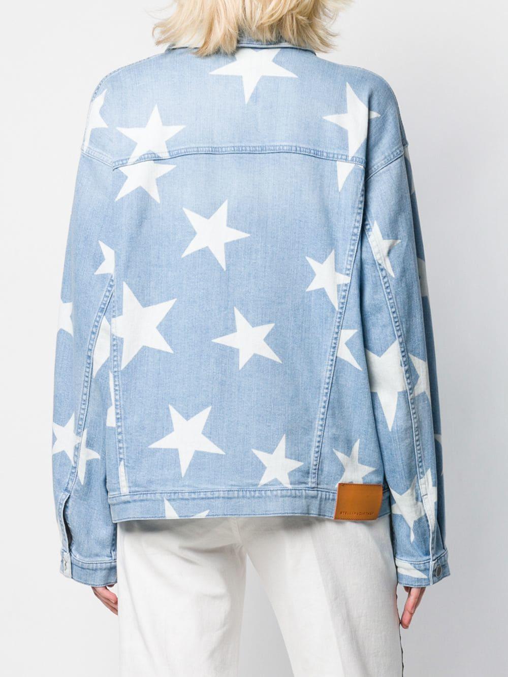 star print denim jacket