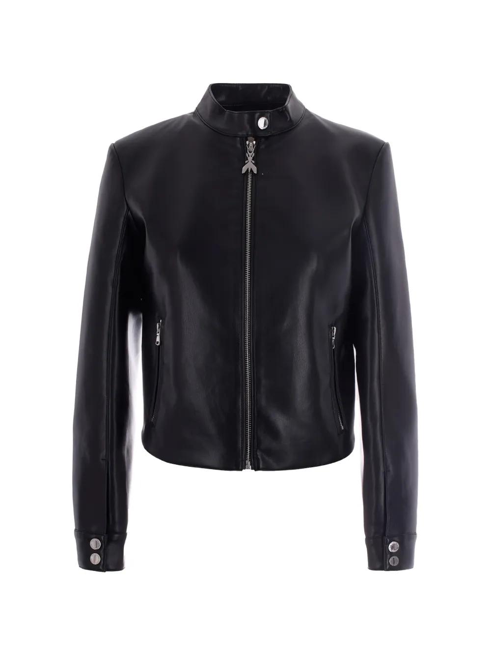 Patrizia Pepe Zip-Up Biker Jacket in Blue | Lyst