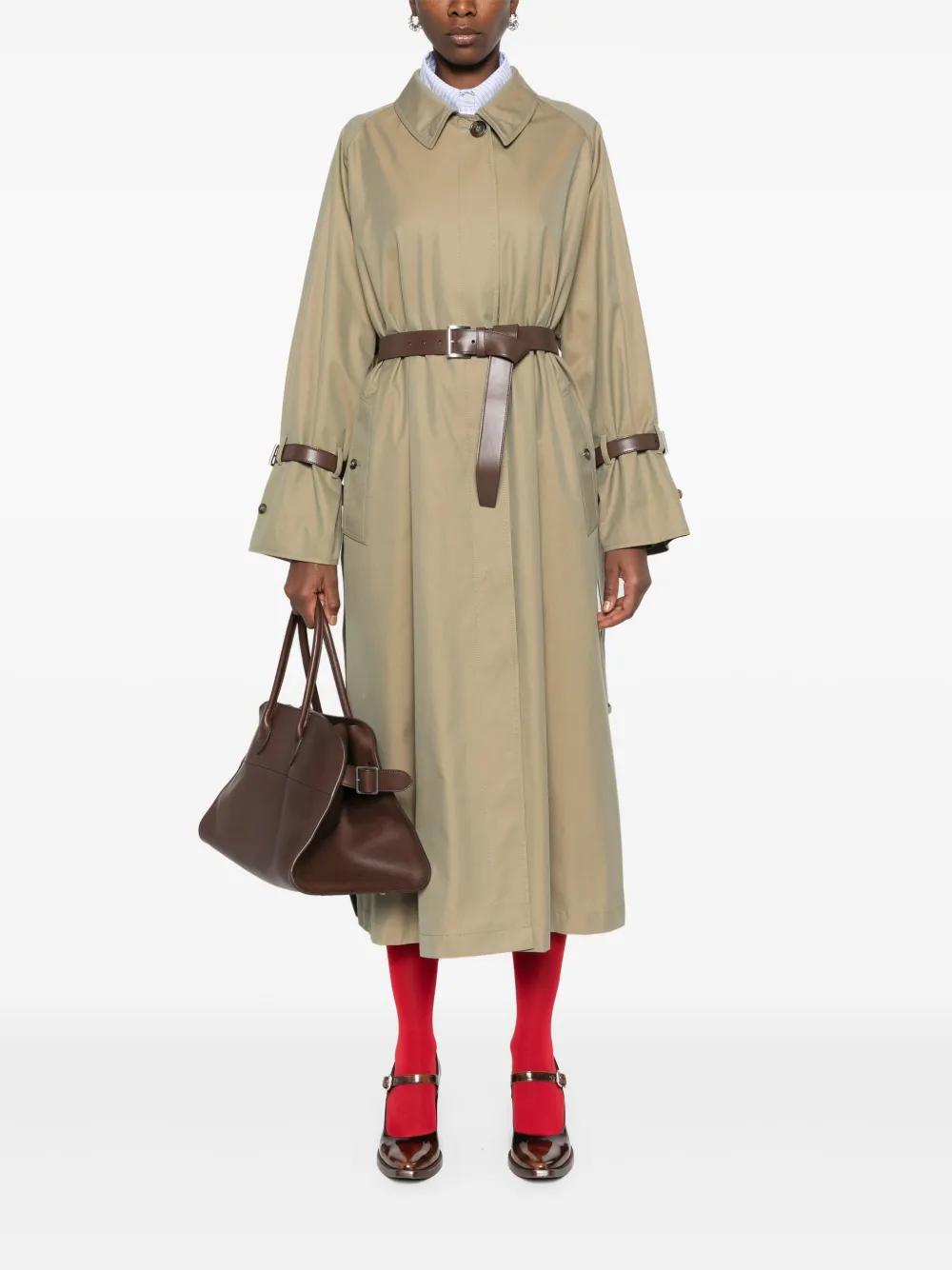 prada-green-Belted-Trench-Coat