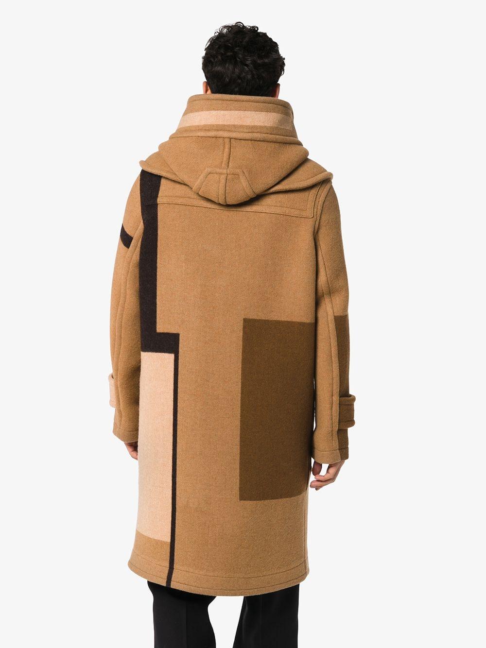 Burberry Wool Patchwork Duffle Coat for Men | Lyst