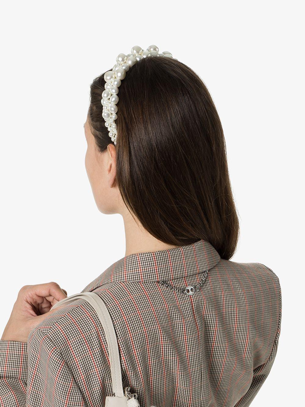 Simone Rocha Pearl-embellished Headband in White - Lyst