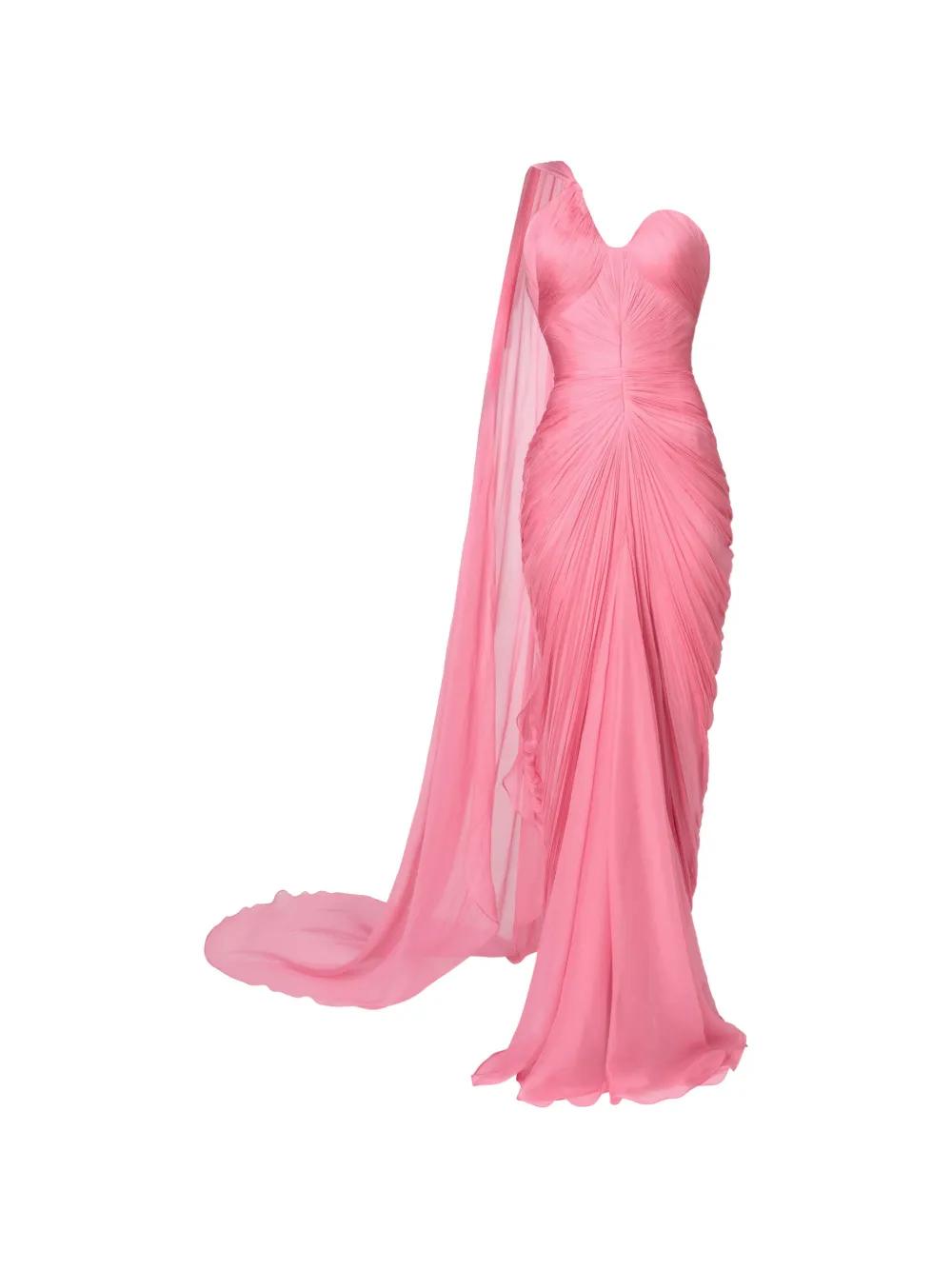 gold maxi evening dress Cocomelody A-Line Maxi Metallic Formal Dress CS0655, Grey
