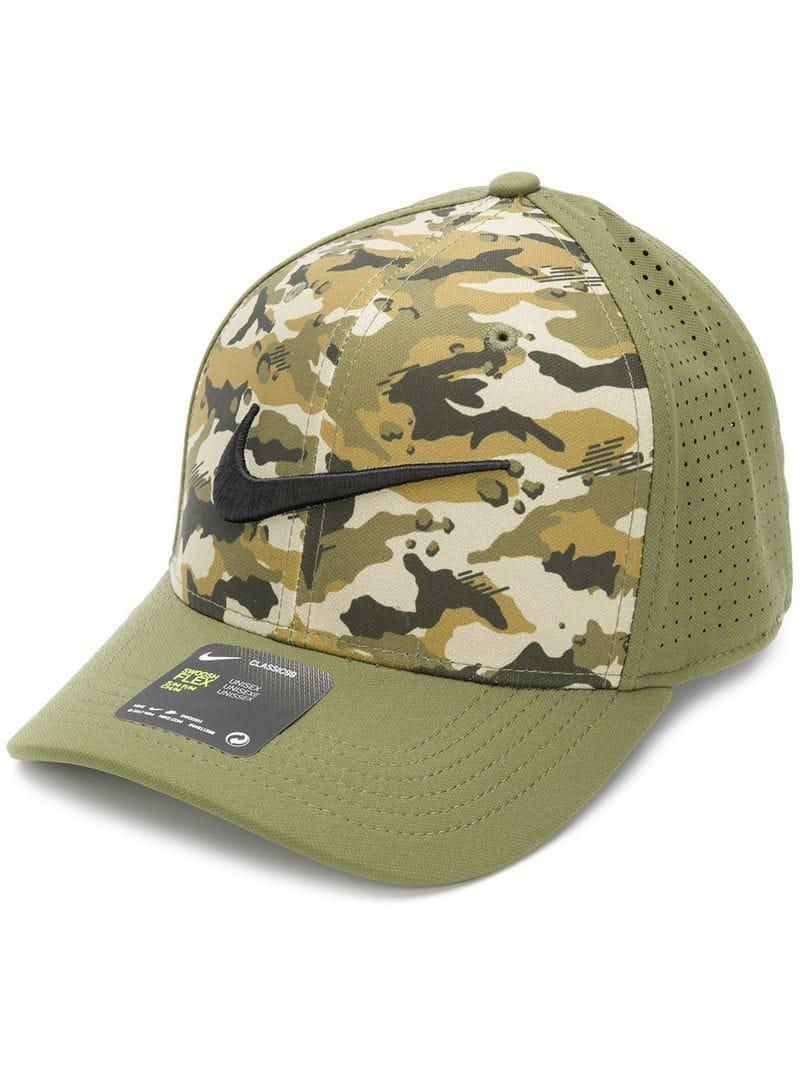 Nike Camouflage Classic 99 Swoosh Flex Cap in Green for Men - Lyst