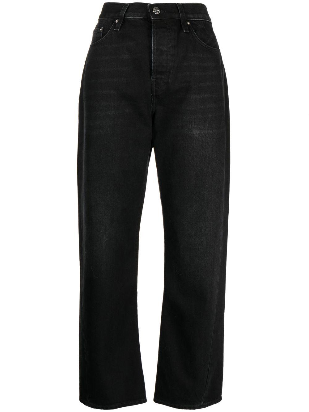 Totême Twisted Seam Wide-leg Jeans in Black | Lyst