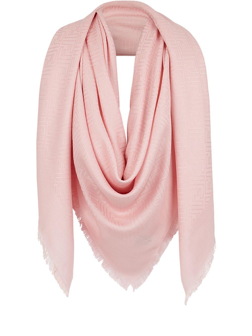 Fendi Silk Ff Shawl Scarf in Pink - Lyst