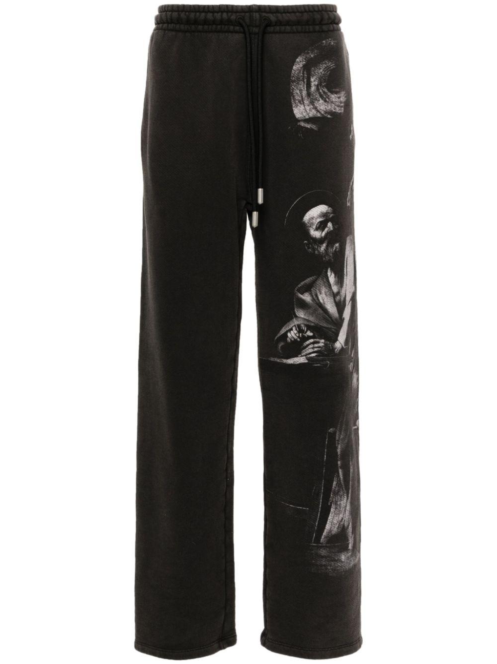 Off White c o Virgil Abloh S.matthew Cotton Track Pants in Black for Men Lyst