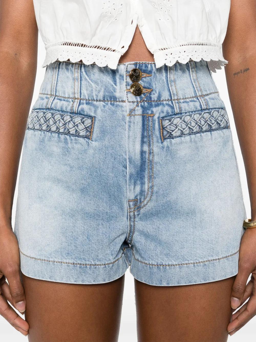 【Zimmermann】Lucky high-rise denim shorts Lucky high-rise denim shorts in blue - Zimmermann | Mytheresa