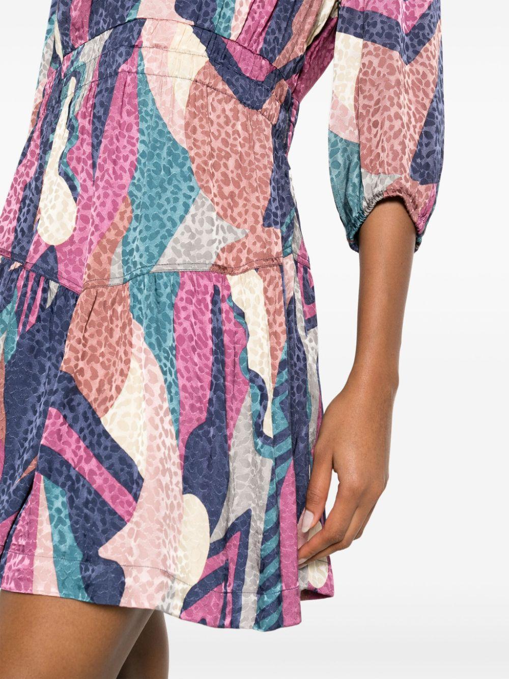Robe courte Wacla a imprime graphique Ba sh en coloris Bleu Lyst