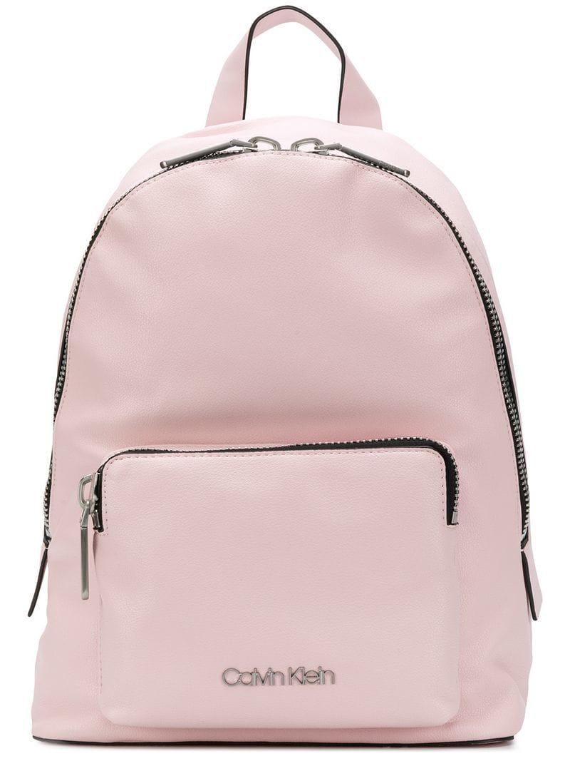 Calvin Klein Branded Backpack in Pink | Lyst Canada