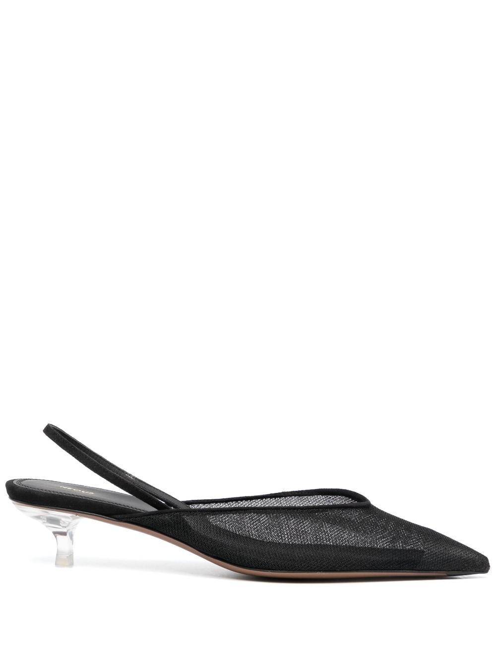 Neous Pointed-toe Mesh 50mm Pumps in Black | Lyst