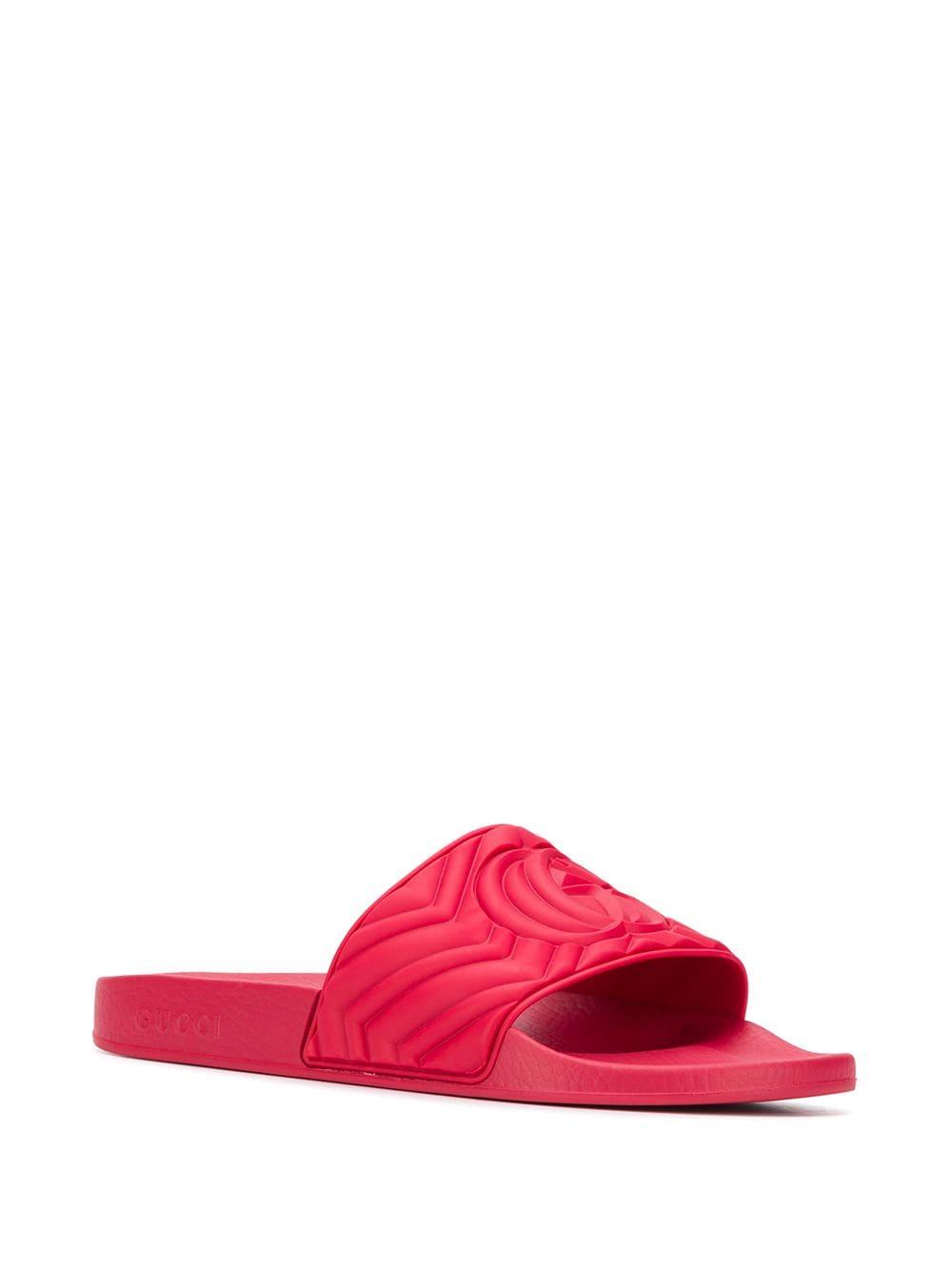 gucci double g matelassé slides