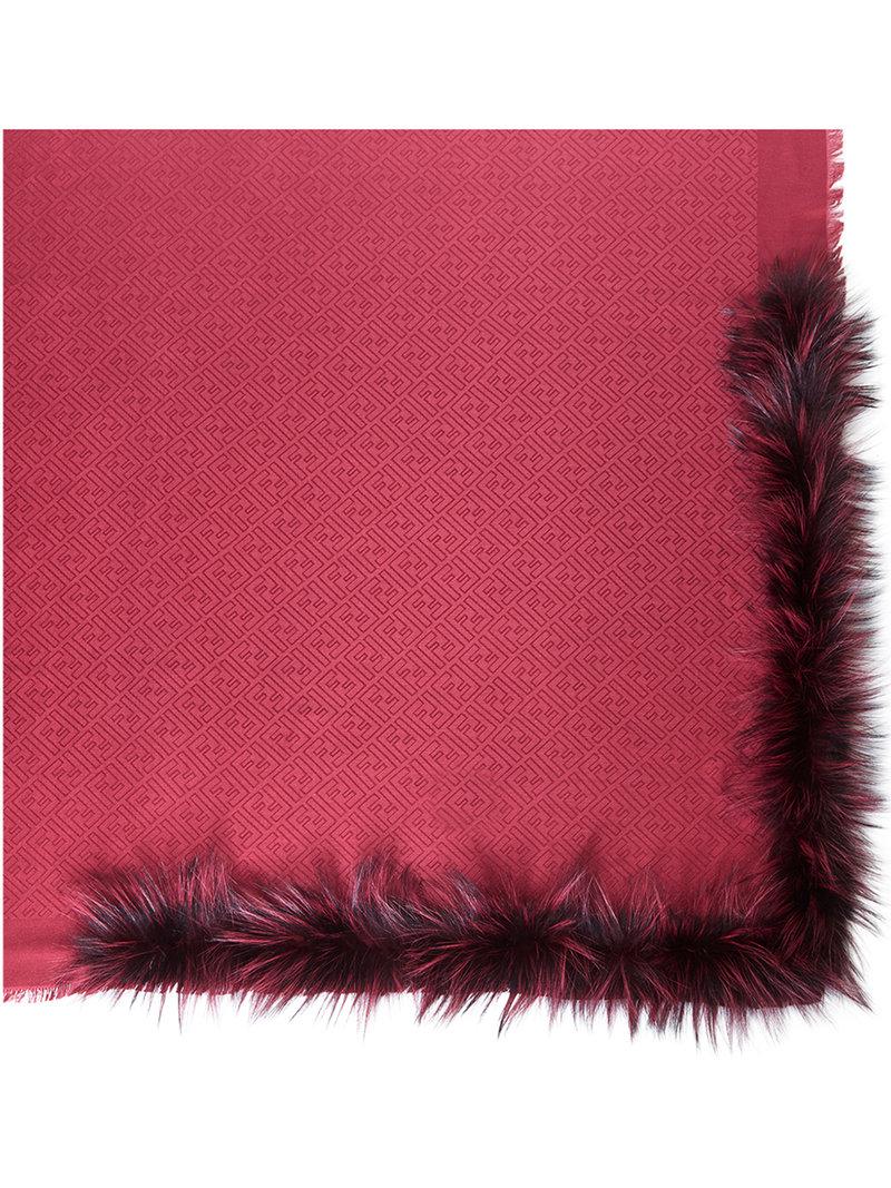 fendi fox fur scarf