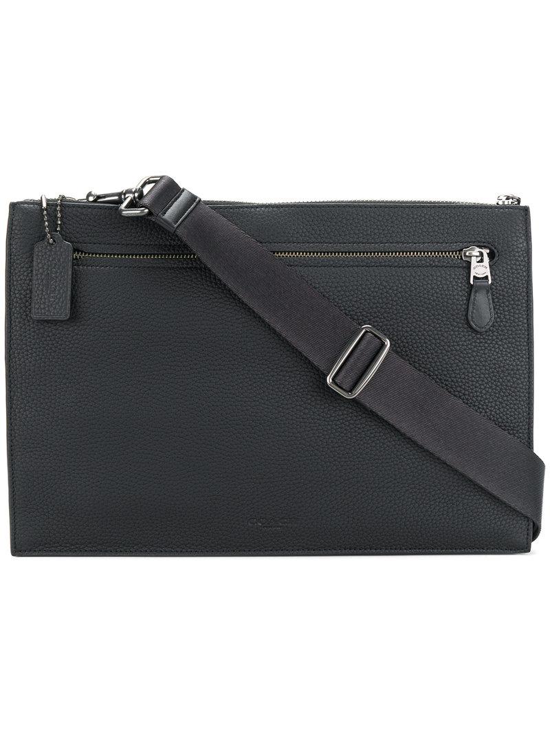 Lyst Coach Manhattan Convertible Slim Messenger Bag in Black for Men