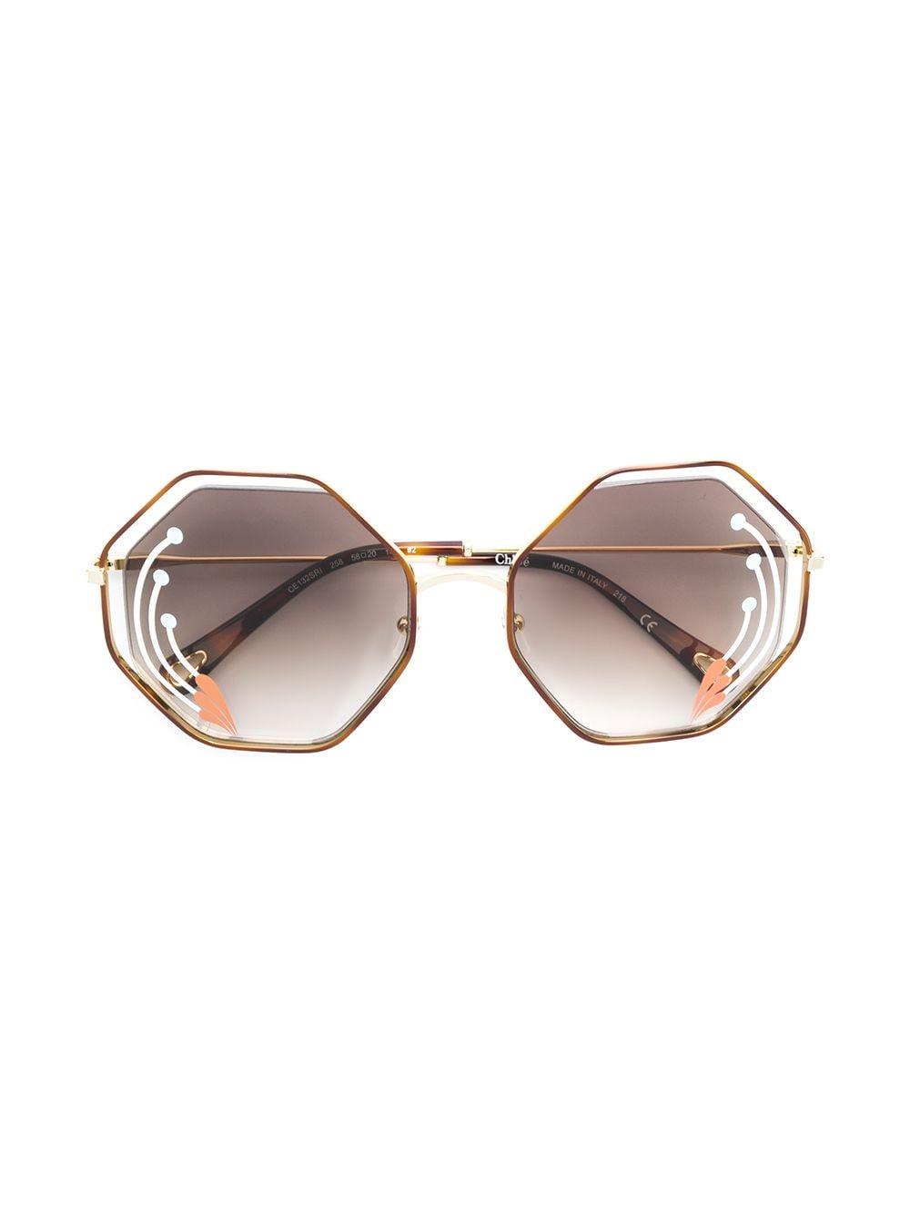 Donna Occhiali da sole da Occhiali da sole Chloé Montatura occhiali di Chloé in Metallizzato 