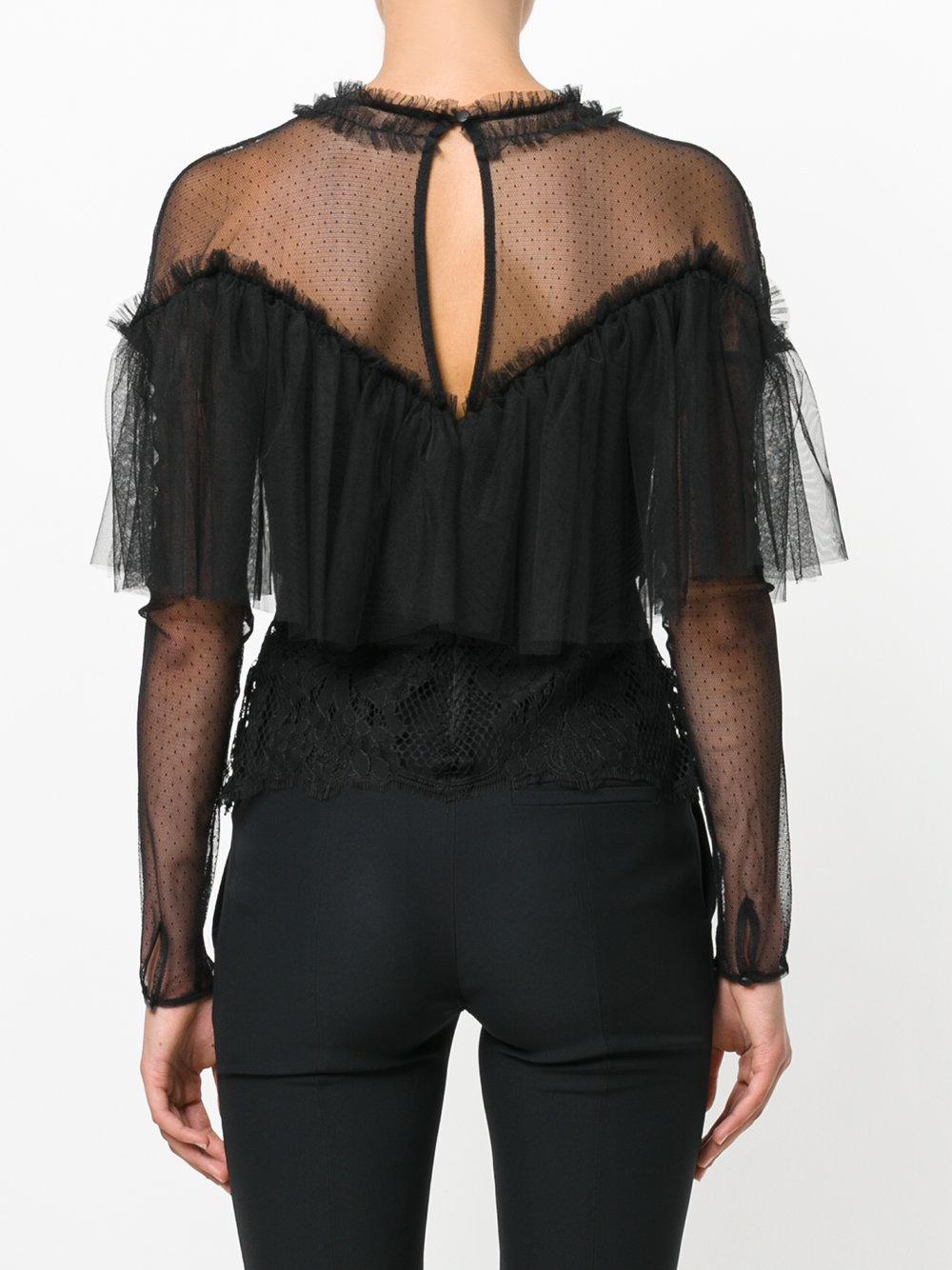 Three Floor Incrowd Lace Top in Black - Lyst