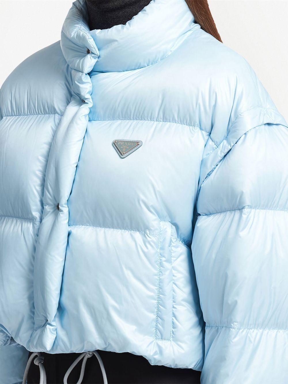 Prada Convertible Down Jacket in Blue 