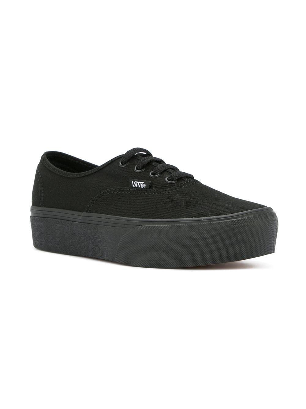 vans platform authentic black