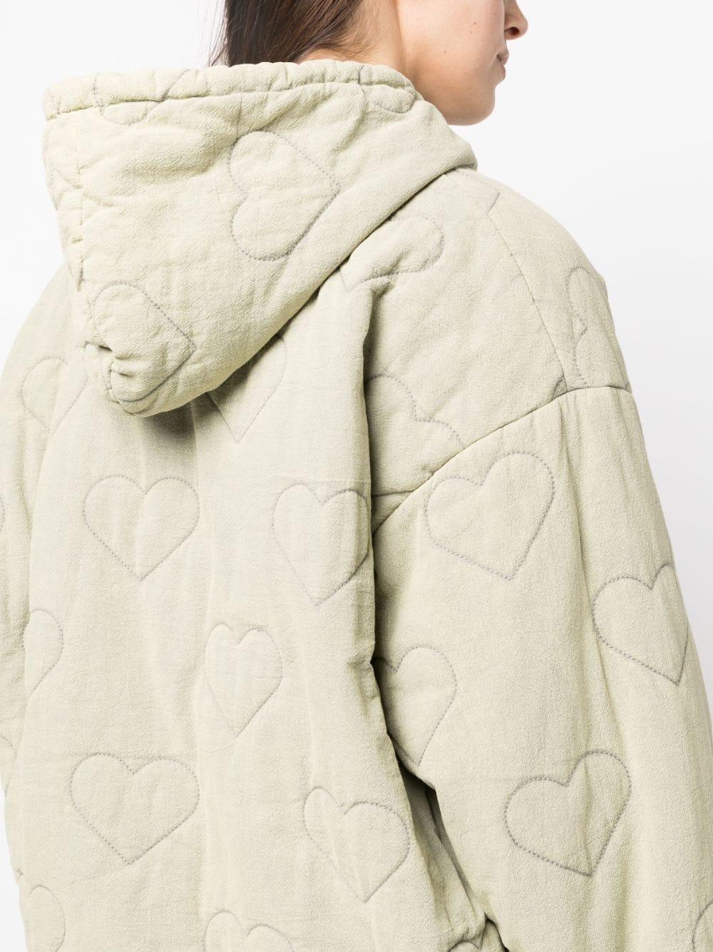 Bimba Y Lola Quilted Bomber Jacket in Natural | Lyst
