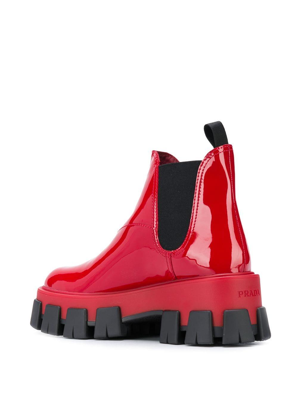Wellington boots Prada Red size 38 EU in Rubber - 30984502