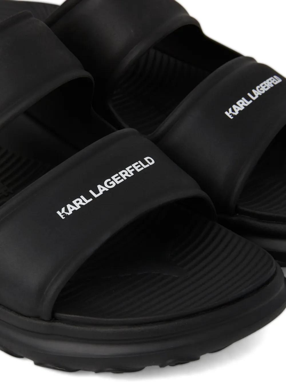 Karl Lagerfeld Skuba Double-Strap Slides in Black for Men Lyst UK
