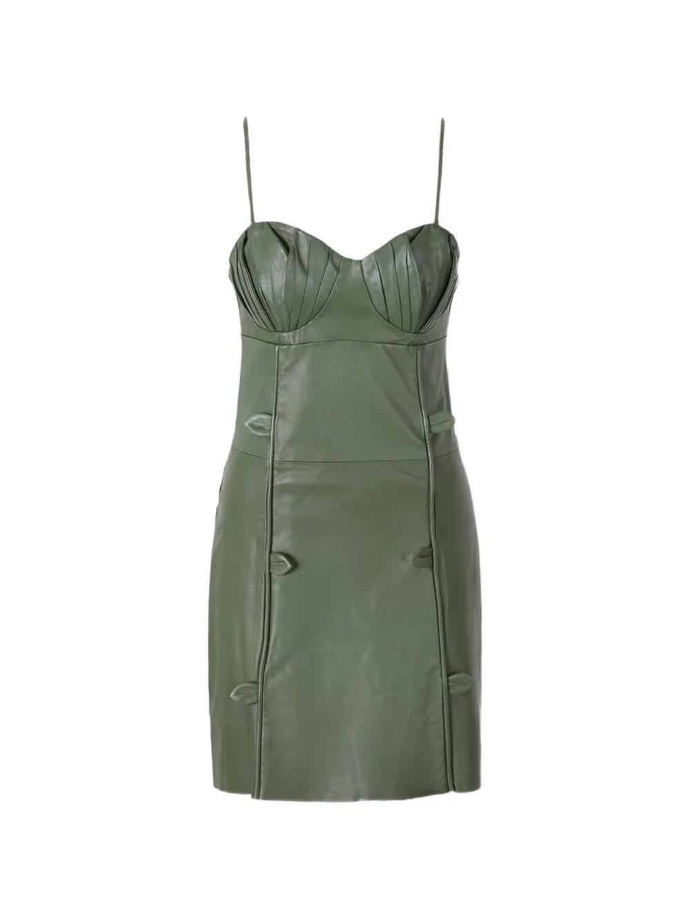 chinese dress ladies Vertebrae Faux Leather Dress | Punk Rave Australia