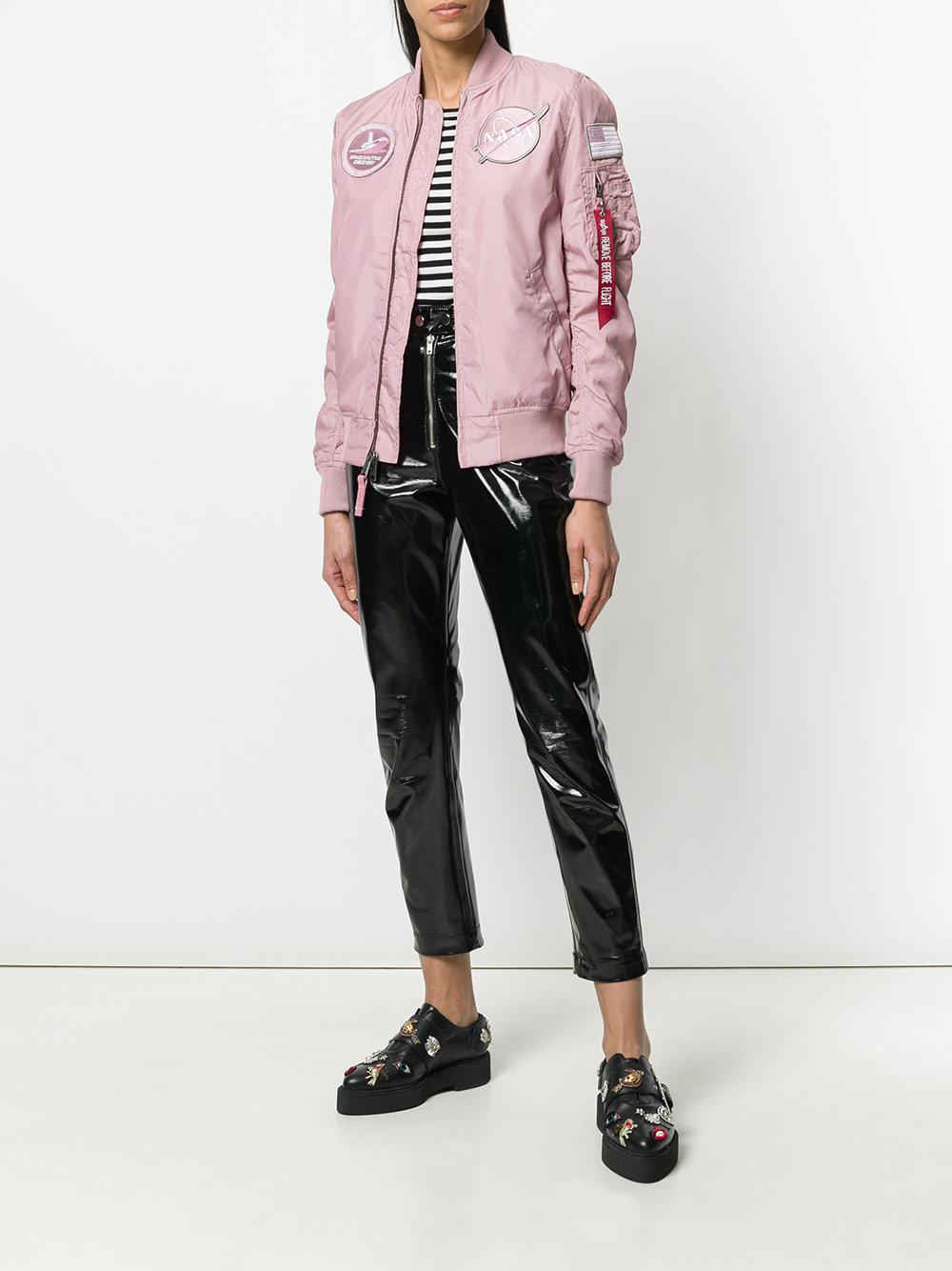 Alpha Industries Synthetic Bomber Jacket in Pink & Purple (Pink) - Lyst