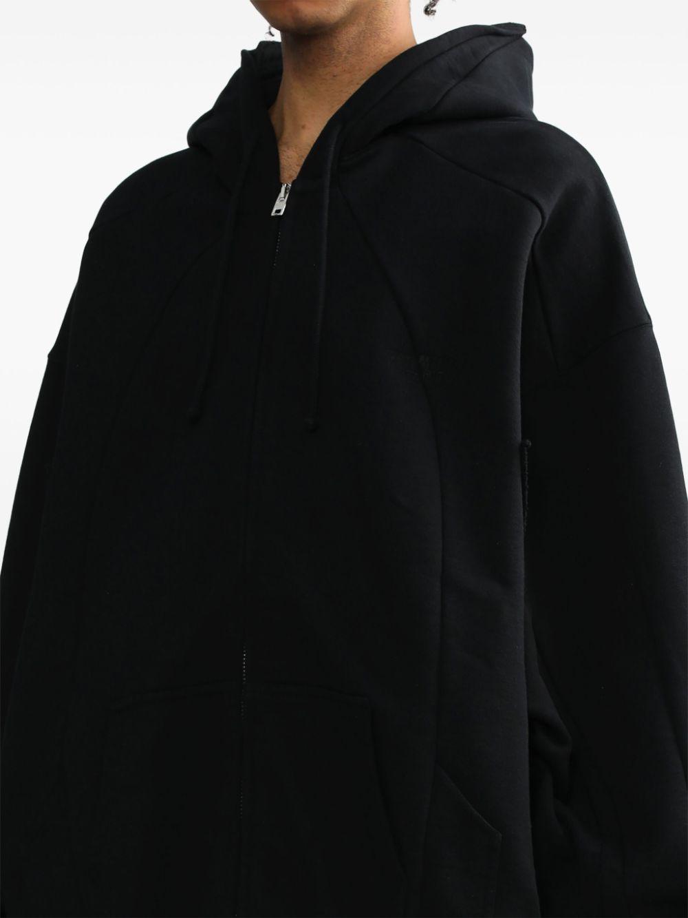 Vetements メンズ ブラック ジップアップ パーカー アクティブウェア 