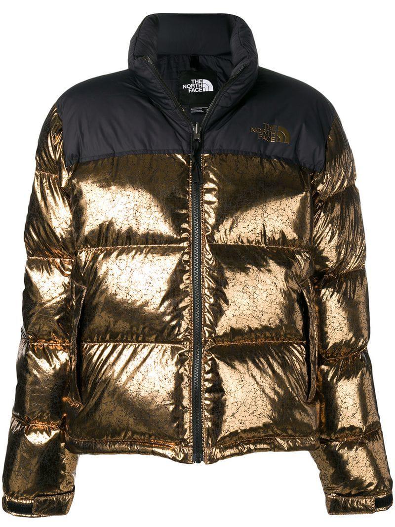 north face women's gold jacket