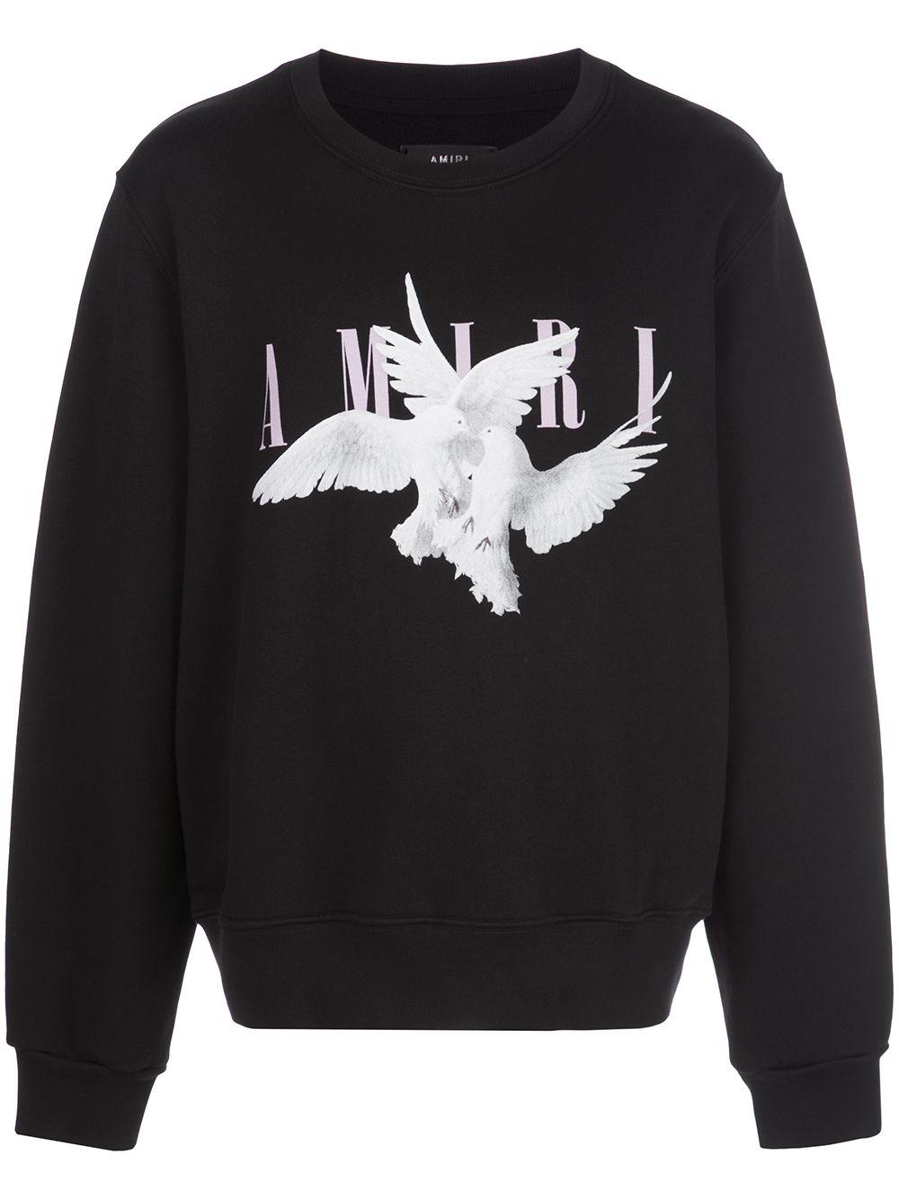 Amiri Dove Print Sweater in Black for Men | Lyst