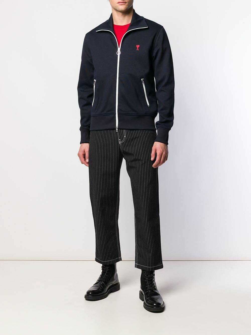 Ami Paris Ace Of Hearts Patch Sweatshirt in Blue for Men Lyst