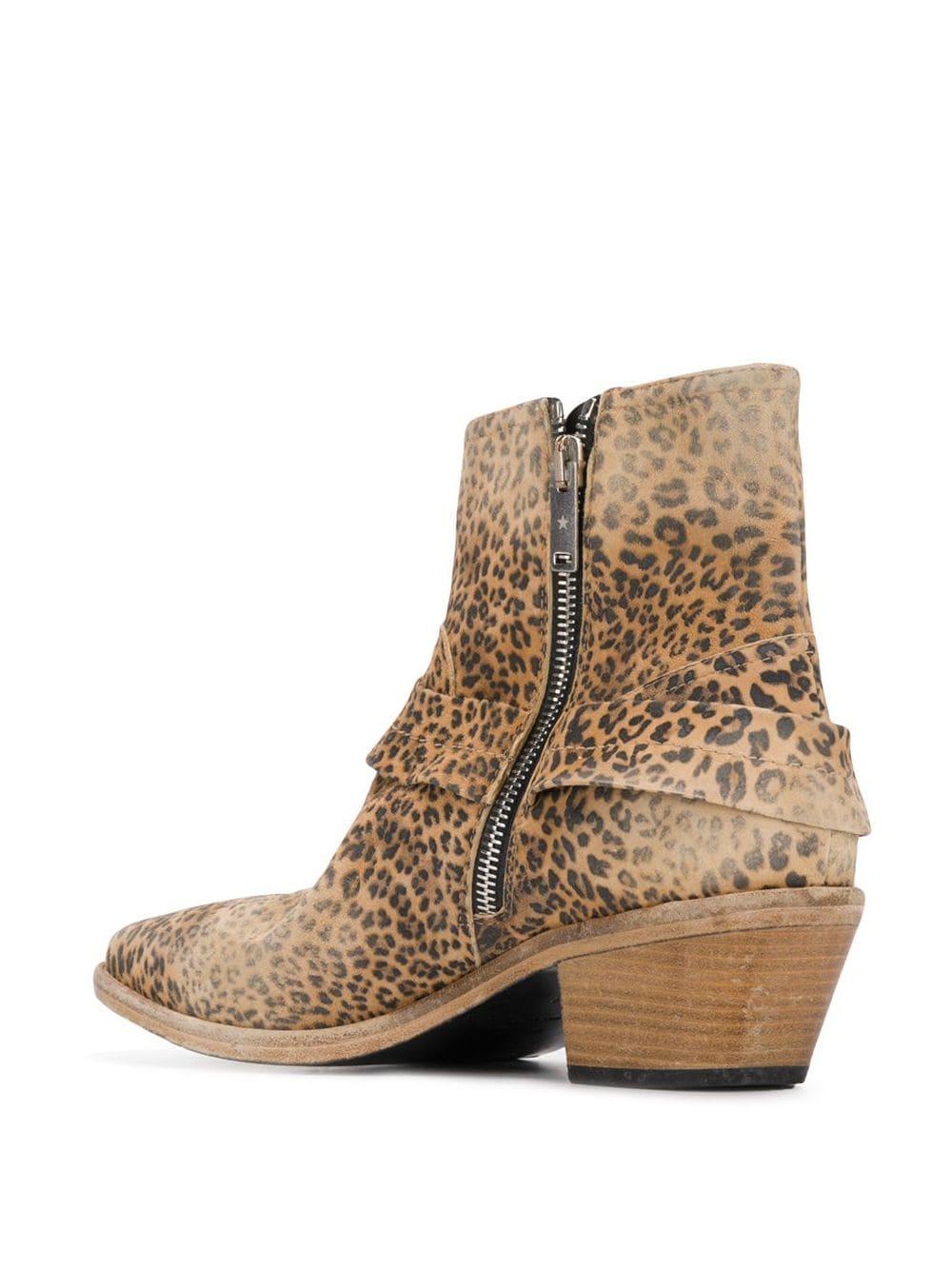 brown leopard print boots