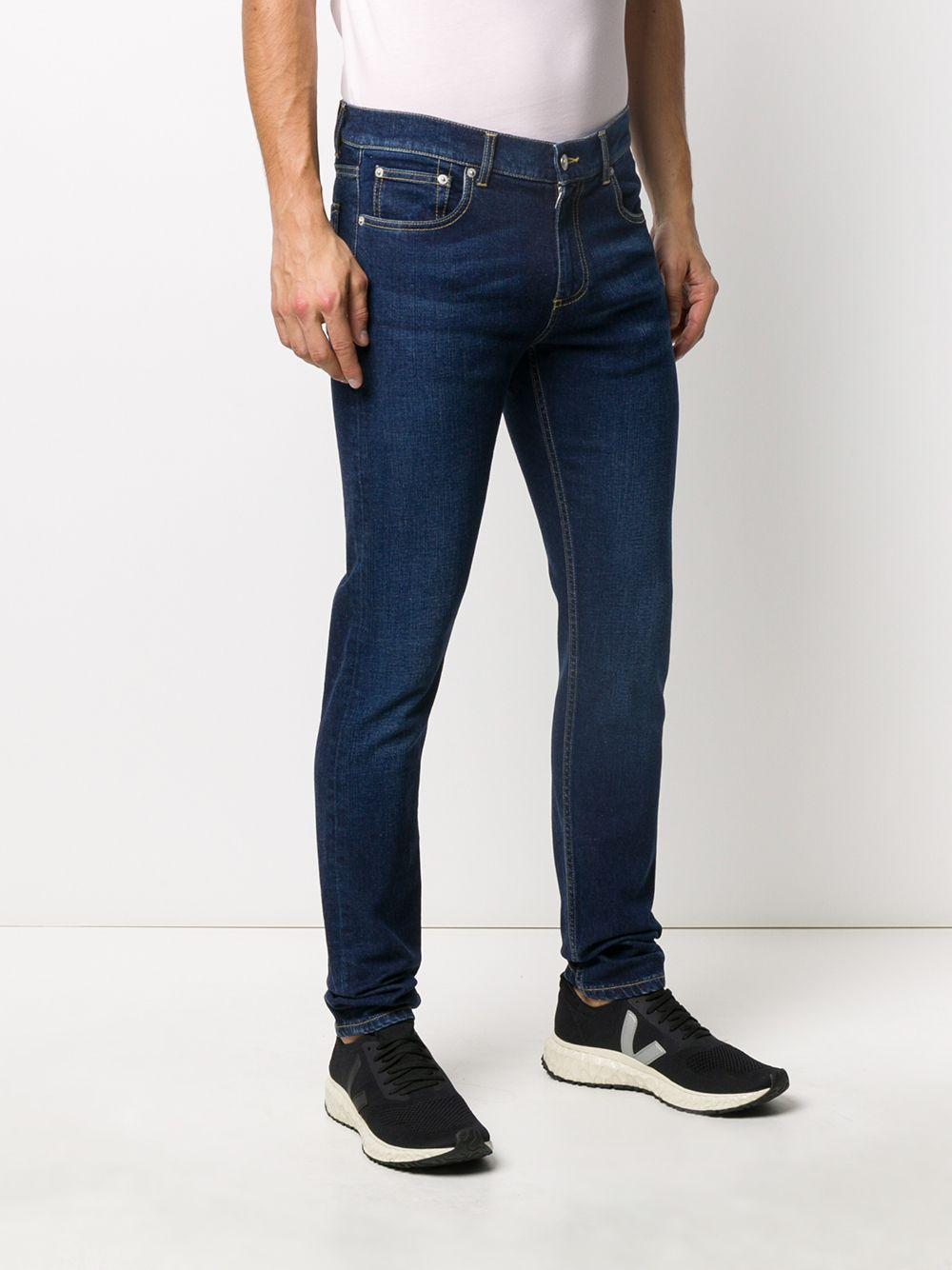 Alexander McQueen Denim Signature Patch Slim-fit Jeans in Blue for Men ...