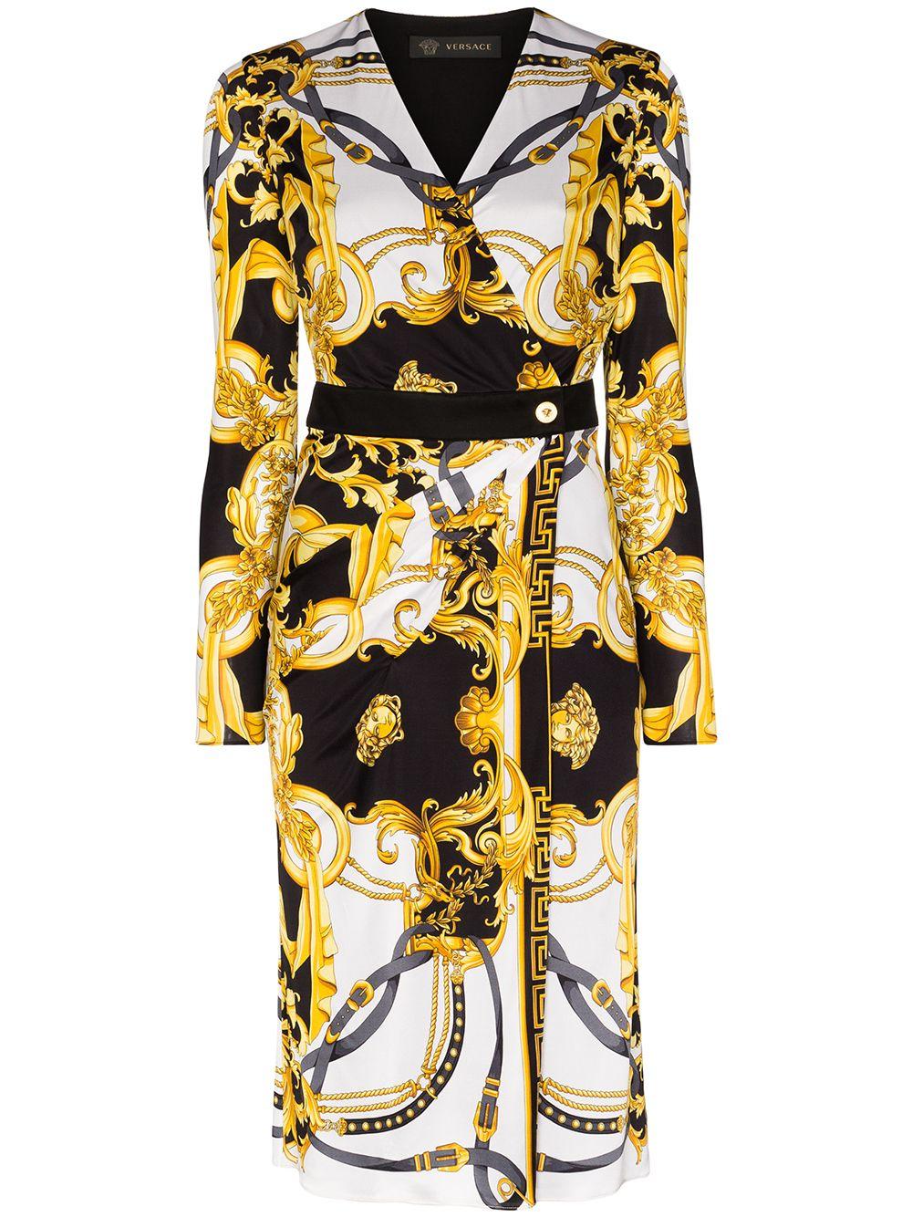 Versace Barocco Rodeo Queen Wrap Dress ...