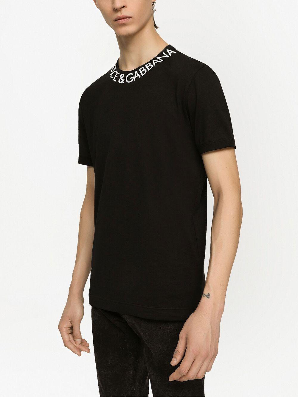Dolce & Gabbana Logo-print Neckline T-shirt in Black for Men | Lyst