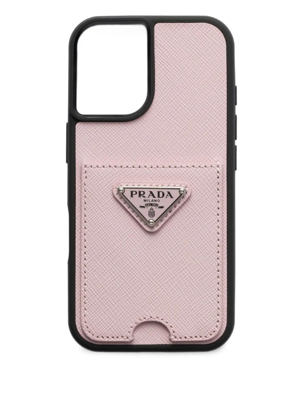 Prada Saffiano Leather Iphone 16 Case in Pink Lyst Australia