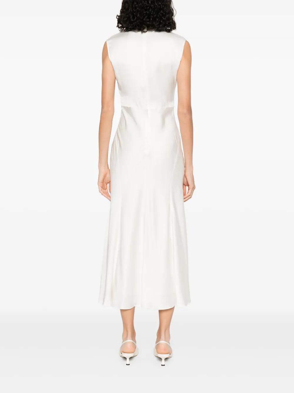 sandro-white-Langes-Kleid-Mit-