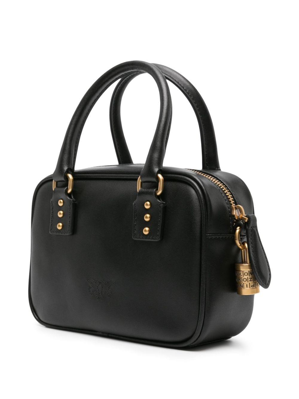 ★TOUT Y EST★ Dual mini bowling tote bag BLACK LRBG4103BK MINI STUDIO BOWLING BAG - SUEDE - BLACK | COS