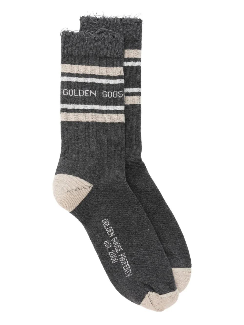 Golden Goose Ribbed Socks in Grey Lyst UK